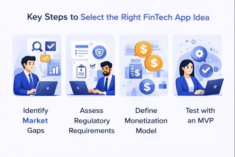 steps to select the right fintech app idea