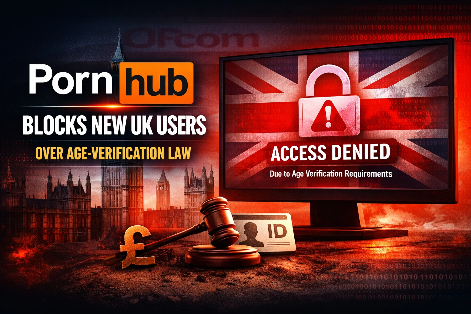 Pornhub Blocks New UK Users